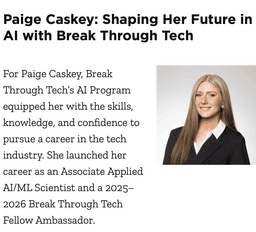 Paige Caskey - Break Through Tech Feature